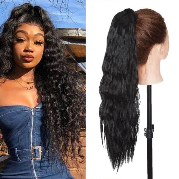 synthetic wigs hairro 20 inches corn wavy long ponytail hairpiece wrap on clip hair ombre brown pony tail blonde fake, Black
synthetic wigs hairro 20 inches corn wavy long ponytail hairpiece wrap on clip hair ombre brown pony tail blonde fake, Black