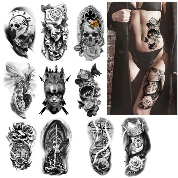 cool big size temporary tattoo stickers fake tattoos waterproof halloween skull removable sticker body art dark realistic roses semi-permane
cool big size temporary tattoo stickers fake tattoos waterproof halloween skull removable sticker body art dark realistic roses semi-permane