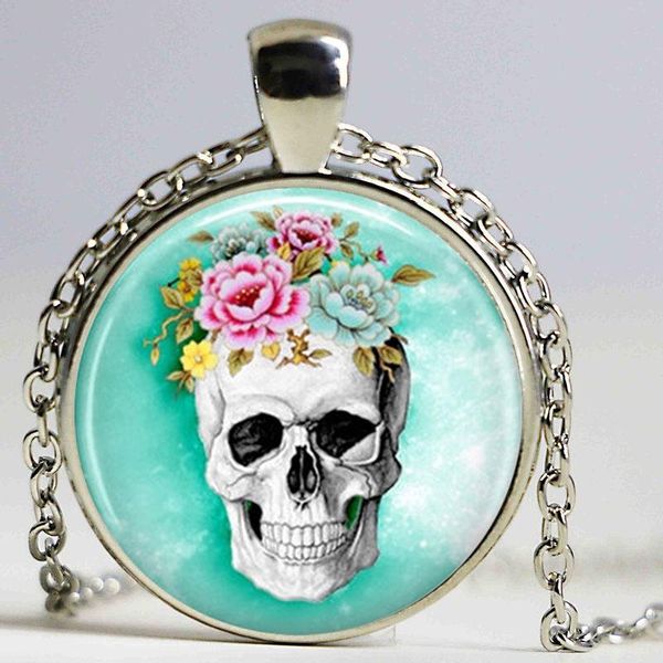 steampunk jewelry skull necklace chains sugar glass cabochon pendant christmas gift for women necklaces, Silver
steampunk jewelry skull necklace chains sugar glass cabochon pendant christmas gift for women necklaces, Silver