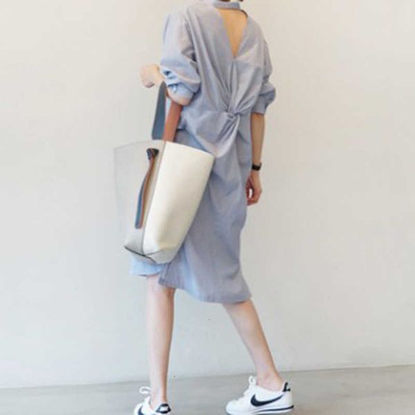 casual dresses plus size summer fashion runway classic blue striped backless cross lace-up shirt women robe femme party pekz, Black;gray
casual dresses plus size summer fashion runway classic blue striped backless cross lace-up shirt women robe femme party pekz, Black;gray
