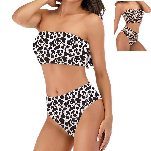 swimwear bikinis 2021 mujer push up 2 piece set women high waist swimsuit brazilian padded cow print thong bathing suit, White;black
swimwear bikinis 2021 mujer push up 2 piece set women high waist swimsuit brazilian padded cow print thong bathing suit, White;black