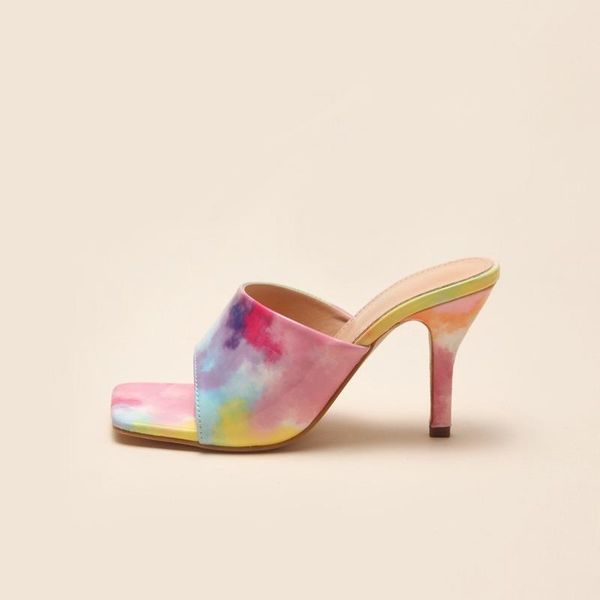 sandals 2021 mixed color print summer for girls fashion street wear high heels shoes women tie dye slipper, Black
sandals 2021 mixed color print summer for girls fashion street wear high heels shoes women tie dye slipper, Black