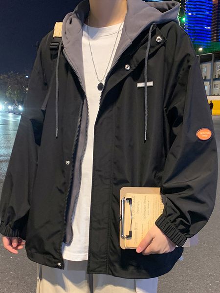 men's casual 2021 spring and autumn korean fashion boys' baseball suit work et couple's coat, Black;brown
men's casual 2021 spring and autumn korean fashion boys' baseball suit work et couple's coat, Black;brown
