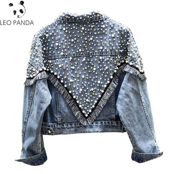 women's jackets 2021 spring and autumn woman short denim jacket heavy industry beaded diamond loose cowboy, Black;brown
women's jackets 2021 spring and autumn woman short denim jacket heavy industry beaded diamond loose cowboy, Black;brown