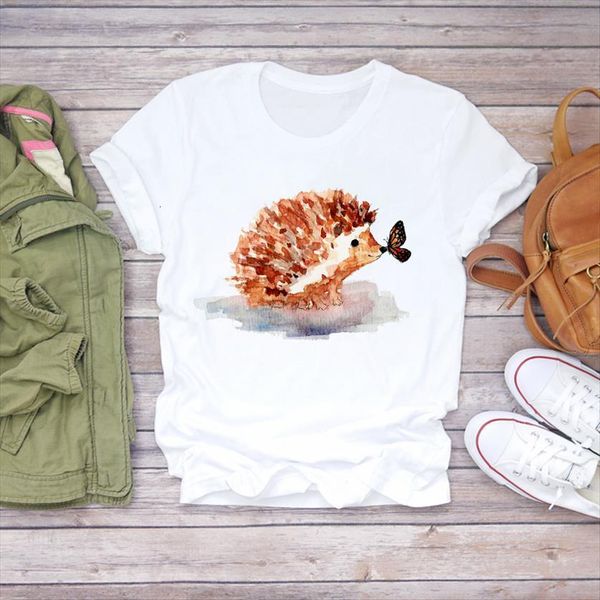 cartoon watercolor butterfly womens t shirts short sleeve clothing summer graphic female ladies tee, White
cartoon watercolor butterfly womens t shirts short sleeve clothing summer graphic female ladies tee, White