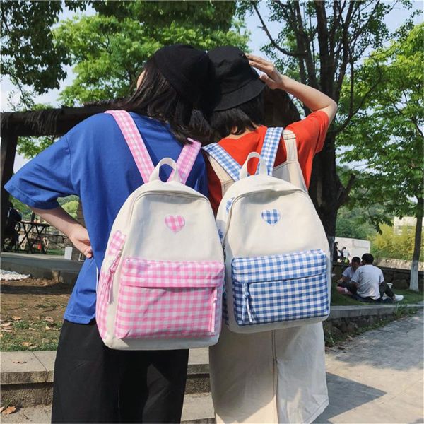 schoolbag female ins forest style vintage sense high school college campus canvas plaid travel backpack bags
schoolbag female ins forest style vintage sense high school college campus canvas plaid travel backpack bags