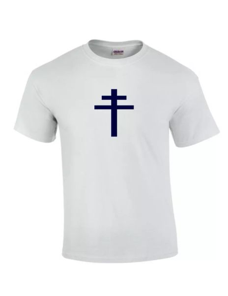 navy blue cross of lorraine knights templar t-shirt christian white tee shirt, White;black
navy blue cross of lorraine knights templar t-shirt christian white tee shirt, White;black