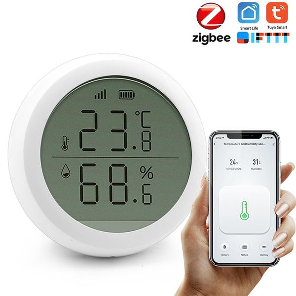 smart home control tuya zigbee temperature and humidity sensor with led screen display battery power supply for zigebee securuty
smart home control tuya zigbee temperature and humidity sensor with led screen display battery power supply for zigebee securuty