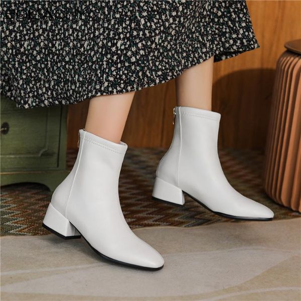 boots ankle female british style 2021 autumn winter square toe zip thick heel high heels short zapatos de mujer, Black
boots ankle female british style 2021 autumn winter square toe zip thick heel high heels short zapatos de mujer, Black