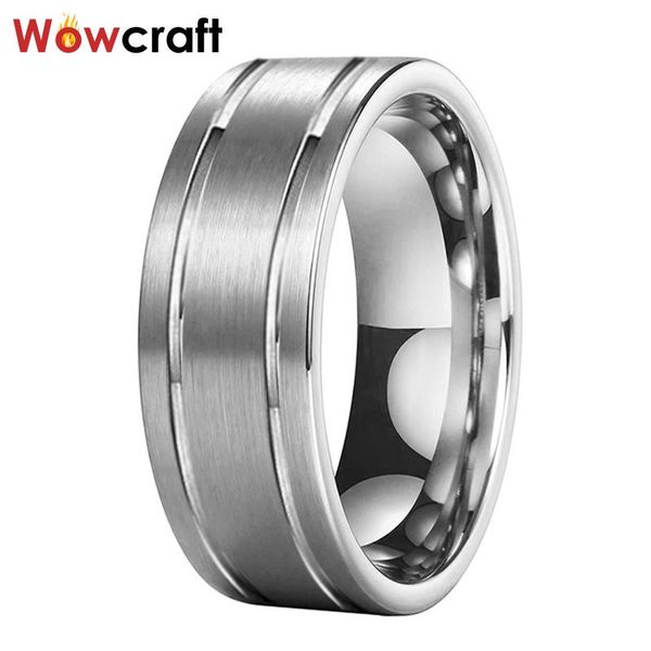 wedding rings 8mm mens tungsten double grooved brushed finish flat shape comfort fit engraved service, Slivery;golden
wedding rings 8mm mens tungsten double grooved brushed finish flat shape comfort fit engraved service, Slivery;golden