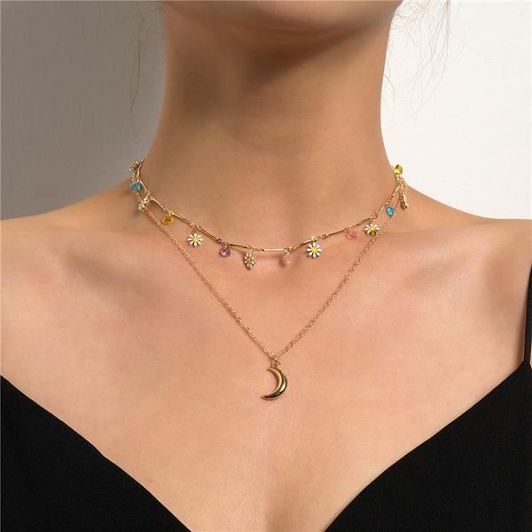 chains 2021 women's fashion simple clavicle necklace multi-layer moon pendant jewelry female chain collar accessories party gift, Silver
chains 2021 women's fashion simple clavicle necklace multi-layer moon pendant jewelry female chain collar accessories party gift, Silver