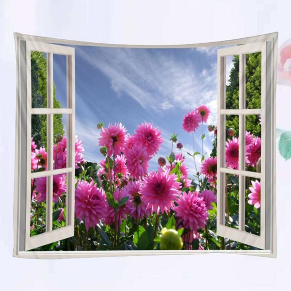 tapestries 1pc 150x130cm unique outside window flower tapestry exquisite charming scenery backdrop bedroom dormitory decorative hanging bla
tapestries 1pc 150x130cm unique outside window flower tapestry exquisite charming scenery backdrop bedroom dormitory decorative hanging bla