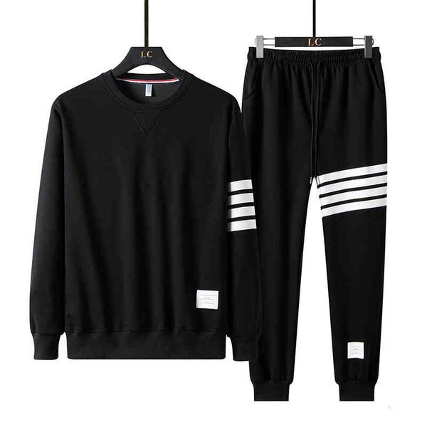 tracksuit spring suit men's and women's tb four bar sportswear leisure round neck pullover long sleeve sweater two-piece set, Gray
tracksuit spring suit men's and women's tb four bar sportswear leisure round neck pullover long sleeve sweater two-piece set, Gray
