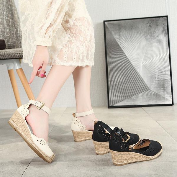 sandals women's espadrilles wedge 2021 skirt hollow single shoes fashion pointed high heels thick bottom straw, Black
sandals women's espadrilles wedge 2021 skirt hollow single shoes fashion pointed high heels thick bottom straw, Black