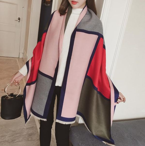scarves chanycore colorblock bow fashion winter scarf cashmere pashmina women scarfs double-sided warm thick shawl for ladies, Blue;gray
scarves chanycore colorblock bow fashion winter scarf cashmere pashmina women scarfs double-sided warm thick shawl for ladies, Blue;gray