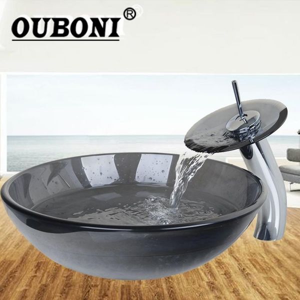 black round tempered clear glass vessel sink with waterfall mixer water up drain transparent bathroom set faucets
black round tempered clear glass vessel sink with waterfall mixer water up drain transparent bathroom set faucets