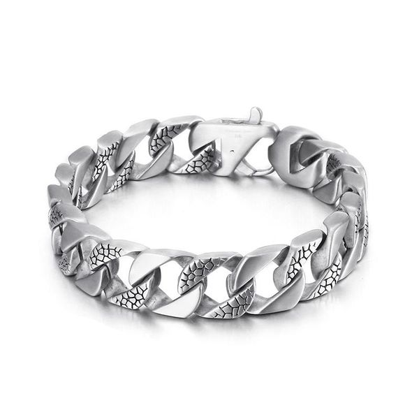 charm bracelets haolynjoy 15mm cuban chain texture men's 316l stainless steel bracelet punk jewelry accessories, Golden;silver
charm bracelets haolynjoy 15mm cuban chain texture men's 316l stainless steel bracelet punk jewelry accessories, Golden;silver