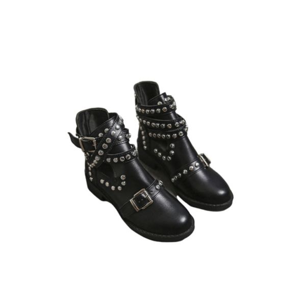 women's boots large 2021 european and american fashion round head metal rivet belt buckle martin boot eu35-eu43, Black
women's boots large 2021 european and american fashion round head metal rivet belt buckle martin boot eu35-eu43, Black