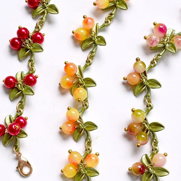 link, chain huanzhi 2021 sweet colorful beaded plant leaves fruit peach cranberry bracelet for women party birthday jewelry gift, Black
link, chain huanzhi 2021 sweet colorful beaded plant leaves fruit peach cranberry bracelet for women party birthday jewelry gift, Black