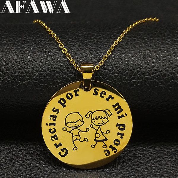 fashion gracias porser mi profe stainless steel necklace for women necklaces jewelry acero inoxidable joyeria mujer n18773s01 pendant, Silver
fashion gracias porser mi profe stainless steel necklace for women necklaces jewelry acero inoxidable joyeria mujer n18773s01 pendant, Silver