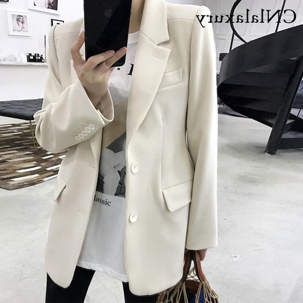 women's suits & blazers women beige cnlalaxury suit blazer feminino long sleeve pocket office lady business coat female retro jacket c, White;black
women's suits & blazers women beige cnlalaxury suit blazer feminino long sleeve pocket office lady business coat female retro jacket c, White;black