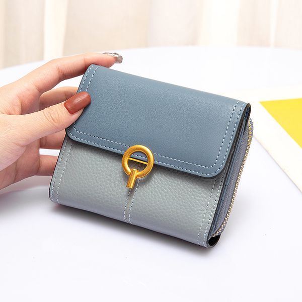 design handbag 2021 guangzhou fashion wallet women's leather zipper bag clip three fold wallet, Red;black
design handbag 2021 guangzhou fashion wallet women's leather zipper bag clip three fold wallet, Red;black