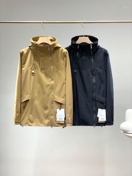 spring and autumn men's jacket solid color windproof waterproof outdoor hooded slim heihg quality jackets, Black;brown
spring and autumn men's jacket solid color windproof waterproof outdoor hooded slim heihg quality jackets, Black;brown