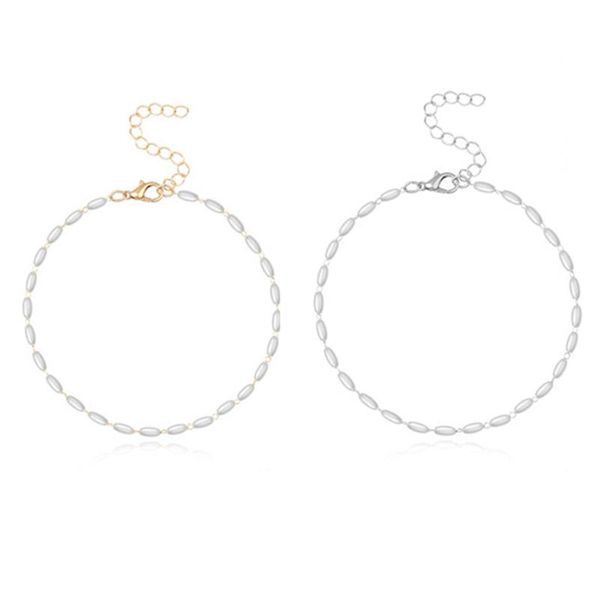 anklets 1 piece vintage style simple imitation pearl chain gold color pendants ank chains for women beach jewelry 22cm long, Red;blue
anklets 1 piece vintage style simple imitation pearl chain gold color pendants ank chains for women beach jewelry 22cm long, Red;blue