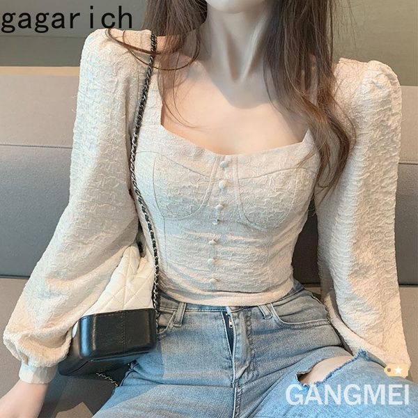 gagarich women shirts 2021 spring autumn korean chic french vintage elegant temperament ladies solid color square collar blouses women', White
gagarich women shirts 2021 spring autumn korean chic french vintage elegant temperament ladies solid color square collar blouses women', White