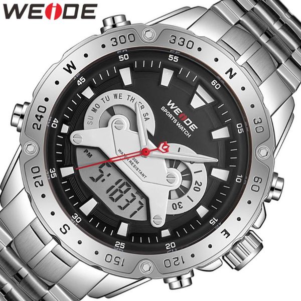 wristwatches weide men watch reloj analog sports digital casual military quartz auto date stainless steel strap clocks, Slivery;brown
wristwatches weide men watch reloj analog sports digital casual military quartz auto date stainless steel strap clocks, Slivery;brown