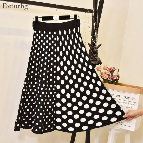 casual dresses women's vintage dot print knitted midi skirt female high waist thickened warm black a-line skirts saias winter sk43, Black;gray
casual dresses women's vintage dot print knitted midi skirt female high waist thickened warm black a-line skirts saias winter sk43, Black;gray