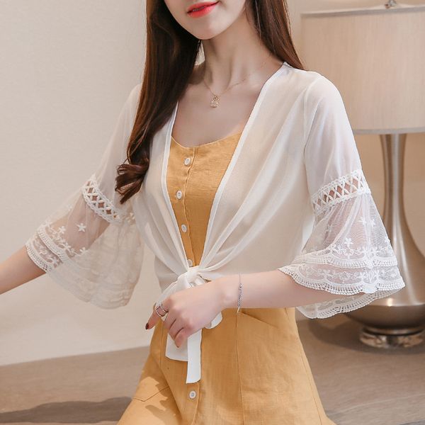 crop summer lace small shawl ultra-thin short sunscreen clothing female air-conditioning shirt womens thin cardigan, White
crop summer lace small shawl ultra-thin short sunscreen clothing female air-conditioning shirt womens thin cardigan, White