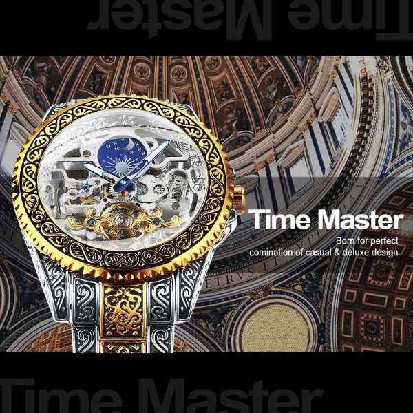 wristwatches men's watch, bracelet with hanical frame, luxury, carved, retro, r phase, steel strap, Slivery;brown
wristwatches men's watch, bracelet with hanical frame, luxury, carved, retro, r phase, steel strap, Slivery;brown