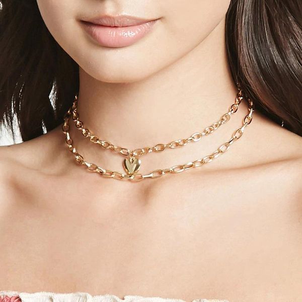 pendant necklaces multi-layer lock women geometric heart chunky thick chain necklace hip hop letter map choker big cuban jewelry, Silver
pendant necklaces multi-layer lock women geometric heart chunky thick chain necklace hip hop letter map choker big cuban jewelry, Silver