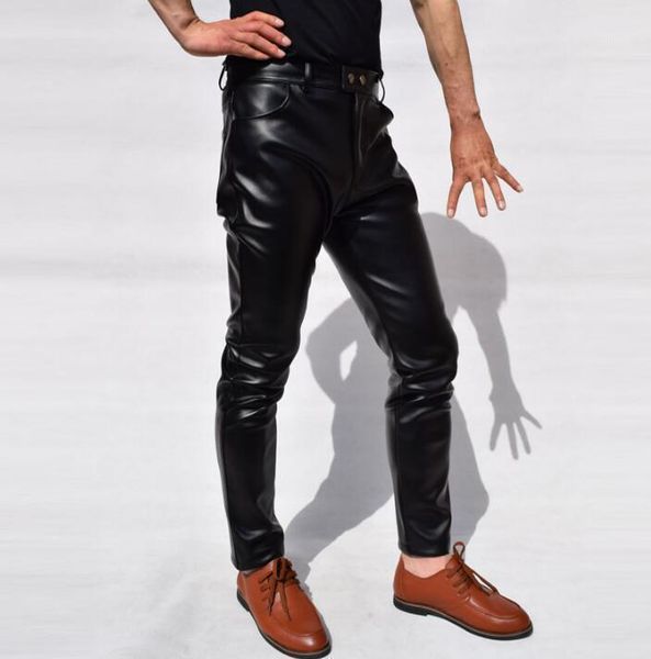 men's pants slim straight fashion motorcycle leather men faux tight trousers pantalones hombre black thermal high quality
men's pants slim straight fashion motorcycle leather men faux tight trousers pantalones hombre black thermal high quality