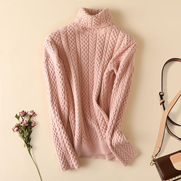 women's sweaters autumn and winter high neck cashmere sweater loose twist long sleeve knitted thickened lazy wind wool bo, White;black
women's sweaters autumn and winter high neck cashmere sweater loose twist long sleeve knitted thickened lazy wind wool bo, White;black