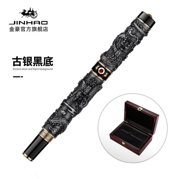 gel pens jinhao vintage luxurious rollerball pen 7 style double dragon playing pearl metal carving embossing gray for office
gel pens jinhao vintage luxurious rollerball pen 7 style double dragon playing pearl metal carving embossing gray for office