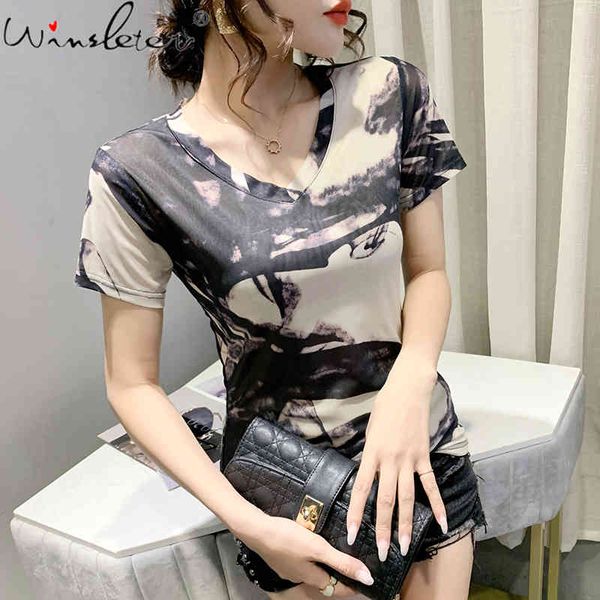 women's t-shirt summer korean clothes pullover v-neck print graffiti women short sleeve bottoming shirt tees 2021 t14023, White
women's t-shirt summer korean clothes pullover v-neck print graffiti women short sleeve bottoming shirt tees 2021 t14023, White