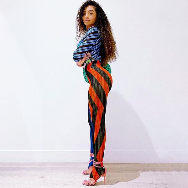 women's leggings women hipster y2k color blocking slim body-shaping trousers high elastic street attirewear rainbow stripe pants, Black
women's leggings women hipster y2k color blocking slim body-shaping trousers high elastic street attirewear rainbow stripe pants, Black