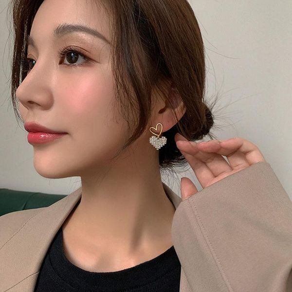 dangle & chandelier 2021 love heart earrings glittery rhinestone pixel design ear drop elegant alloy jewelry gift for girls, Silver
dangle & chandelier 2021 love heart earrings glittery rhinestone pixel design ear drop elegant alloy jewelry gift for girls, Silver