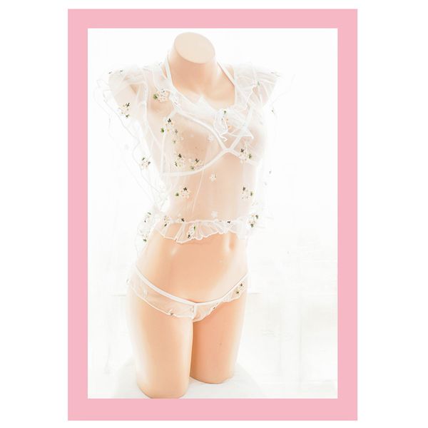 ojbk cute underwear mesh flower daisy embroidery idyllic woman vest bra and panty 3pcs sleepwear kawaii lingerie set, Black;white
ojbk cute underwear mesh flower daisy embroidery idyllic woman vest bra and panty 3pcs sleepwear kawaii lingerie set, Black;white