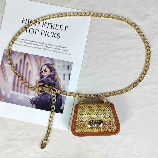 belts 2021 fashion thin waist chain bag surface woven small women's metal mini retro decoration zero wallet, Black;brown
belts 2021 fashion thin waist chain bag surface woven small women's metal mini retro decoration zero wallet, Black;brown