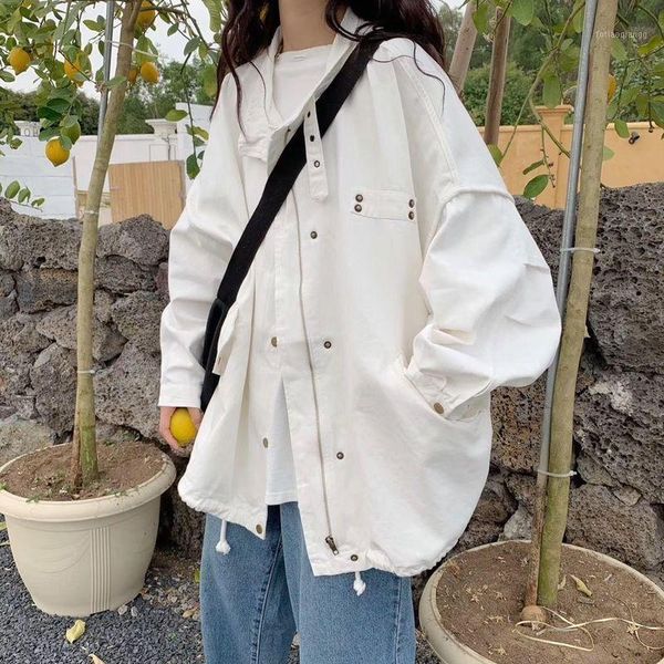 women's jackets hong kong style cargo jacket female students 2021 spring autumn long-sleeved retro korean solid color simple cool punk, Black;brown
women's jackets hong kong style cargo jacket female students 2021 spring autumn long-sleeved retro korean solid color simple cool punk, Black;brown