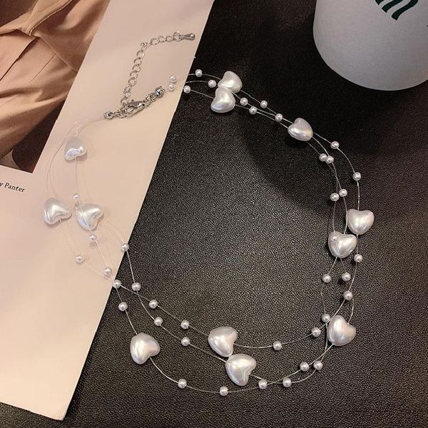 chains fashion trendy jewelry pearls choker multi layer necklace gift for women sweet chokers, Silver
chains fashion trendy jewelry pearls choker multi layer necklace gift for women sweet chokers, Silver
