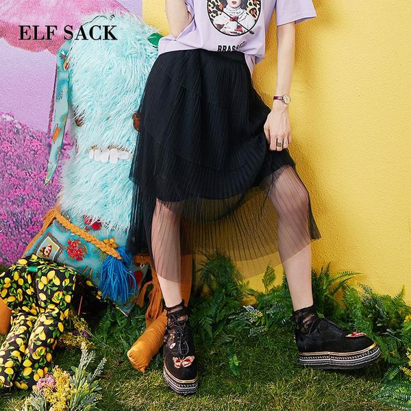summer skirts solid casual stylish women elegant mid-calf mesh femme streetwear ladies bottom s, Black
summer skirts solid casual stylish women elegant mid-calf mesh femme streetwear ladies bottom s, Black