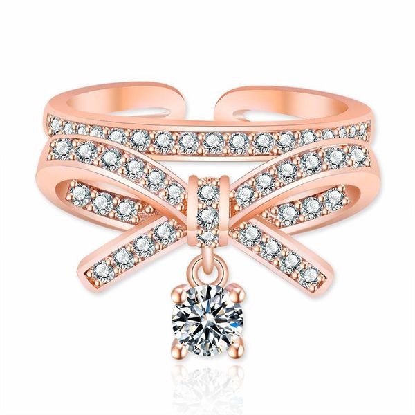 wedding rings romantic bowknot for women shiny crystal paved rose gold cute open ring female trendy accessory jewelry gifts, Slivery;golden
wedding rings romantic bowknot for women shiny crystal paved rose gold cute open ring female trendy accessory jewelry gifts, Slivery;golden