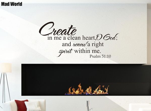 wall stickers mad world-create in me a clean heart psalm 51:10 art decals diy home decoration removable decor
wall stickers mad world-create in me a clean heart psalm 51:10 art decals diy home decoration removable decor