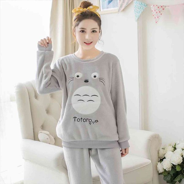 thick warm flannel womens sleepwears pajama sets winter long sleeve coral velvet pyjama girls cute cartoon totoro homewear clothing, Black;red
thick warm flannel womens sleepwears pajama sets winter long sleeve coral velvet pyjama girls cute cartoon totoro homewear clothing, Black;red