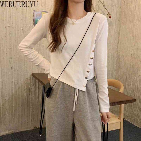 werueruyu casual women summer long sleeve t-shirt female asymmetric slim solid ladies shirts 210608, White
werueruyu casual women summer long sleeve t-shirt female asymmetric slim solid ladies shirts 210608, White