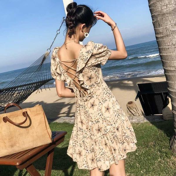 bohemian print silm waist bandage backless dresses for women spring elegant office lady vestidos fashion casual 210525, Black;gray
bohemian print silm waist bandage backless dresses for women spring elegant office lady vestidos fashion casual 210525, Black;gray